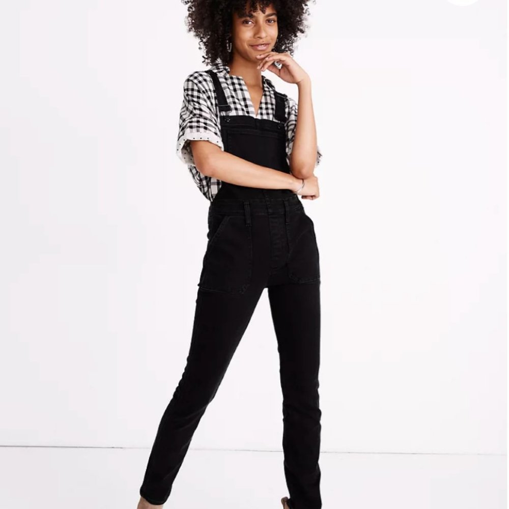 Skinny Overalls in Lunar Wash